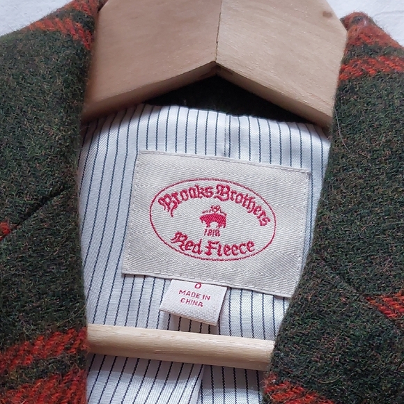 Women's Green and Orange Plaid Jacket - Picture 2 of 8